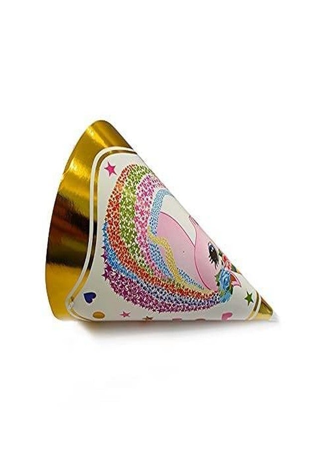 LUDALY Unicon Theme Paper Cone Birthday Hat 10PC - Image 2